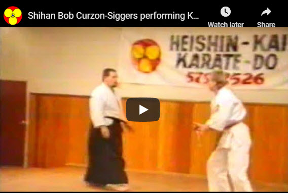 Shihan Bob Curzon-Siggers performing Knife Defence